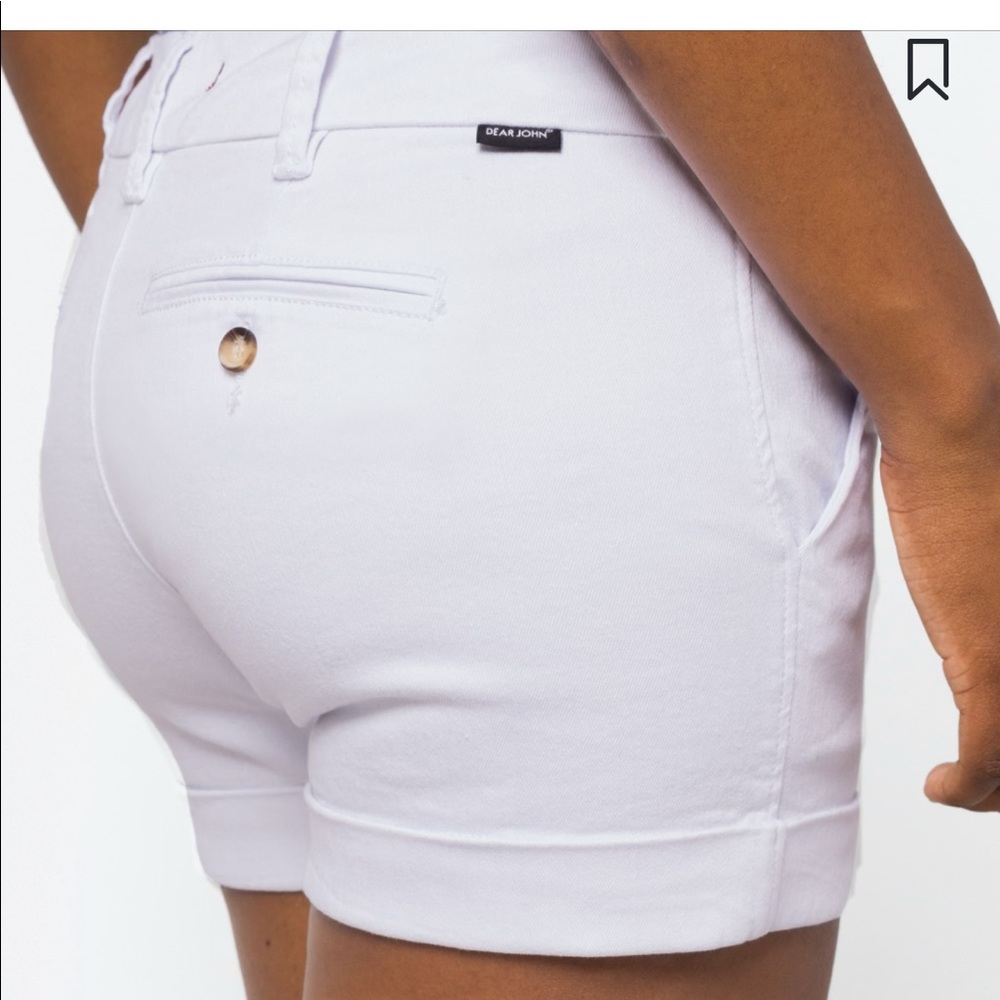 White cuffed shorts size 10